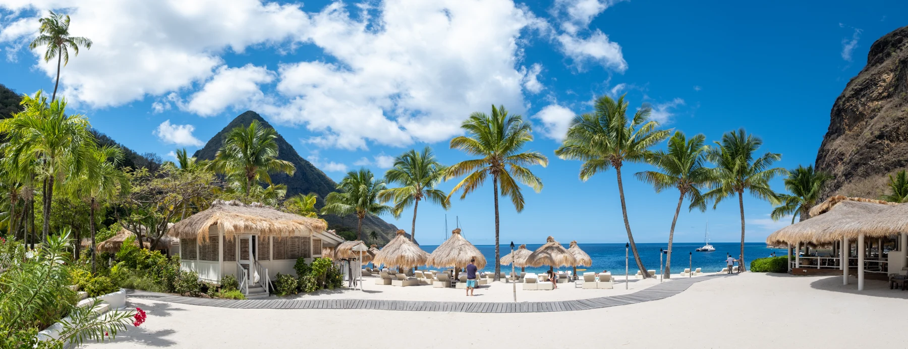 A peaceful tropical beach beside the hotel