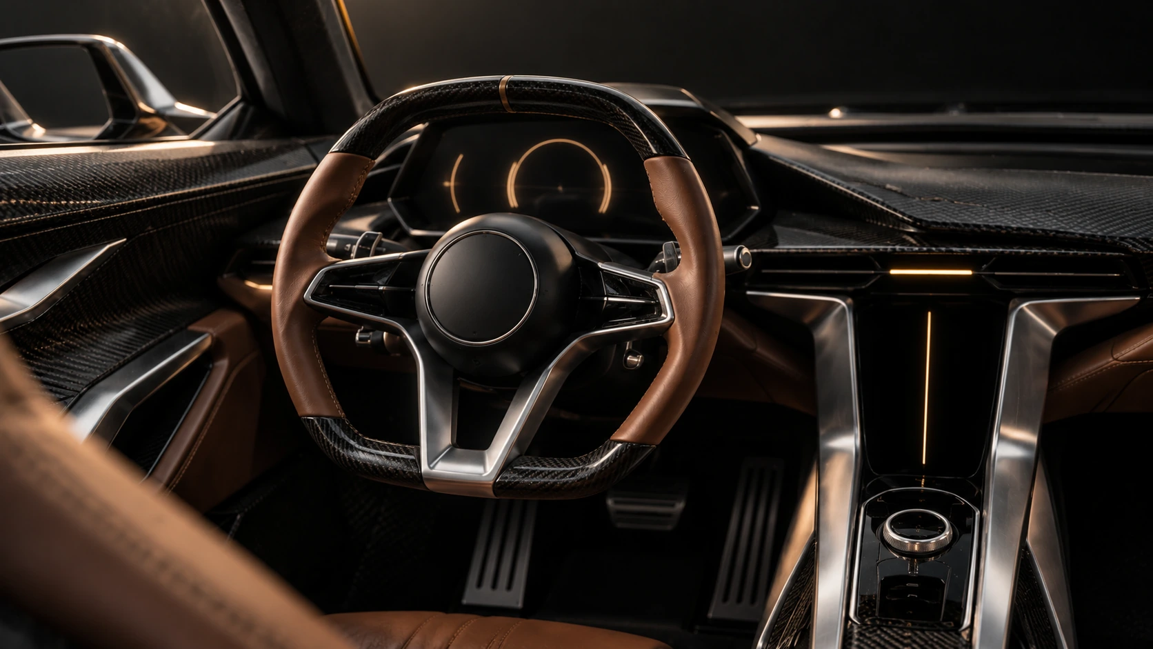 VAYLK driver cockpit with leather and satin metal